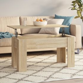 Coffee Table Sonoma Oak 39.8"x19.3"x20.5" Engineered Wood