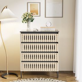 4 Drawer Storage Cabinet,Freestanding Cabinet,Bedroom Clothing Storage,Large Capacity,Modern Minimalist