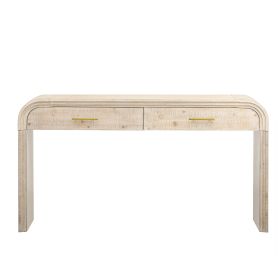 TREXM Unique Retro Silhouette Sectional Three-Piece Set Containing Sideboard, Console Table and Coffee Table, Suitable for Dining Room