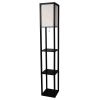 3-Shelf  Modern Floor Lamp with Beige Shade