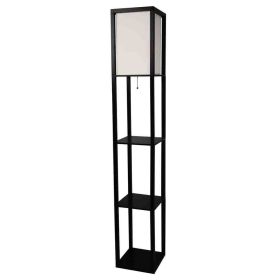 3-Shelf  Modern Floor Lamp with Beige Shade (options: linen shade)