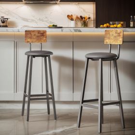 Bar Stool 2-piece Set - Prohibited From Sale In Temu And Not Shipped On Weekends (Color: Black)
