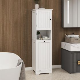 Single Compartment Single Door Inclined Laundry Classification Cabinet,Prohibited Platforms Temu (Color: White)