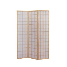 Japanese Asian Style 3-Panel Room Divider Shoji Screen (Color: Natural)