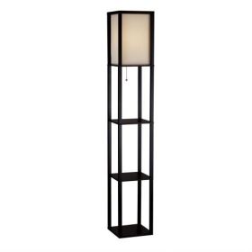 3-Shelf  Modern Floor Lamp with Beige Shade (options: silk shade)
