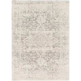 Distressed Oriental Area Rug (Color: Light Grey/Beige, size: 5' X 7')