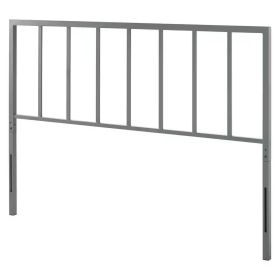 Sturdy Modern Metal Headboard (Color: Grey, size: Full)