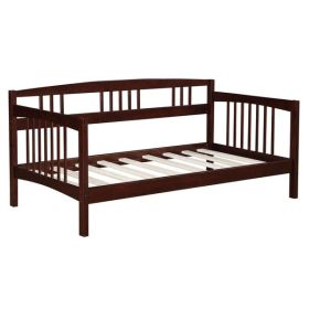 Solid Wood Day Bed Frame (Color: Espresso, size: Twin)