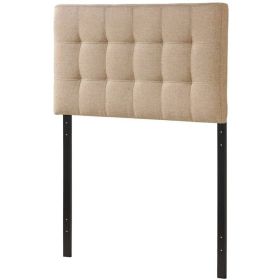 Modern Fabric Tufted Upholstered Headboard (Color: Beige Tan Taupe, size: Twin)