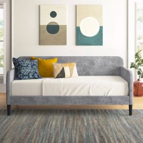 Twin size Modern Velvet Upholstered Daybed (Color: Grey)