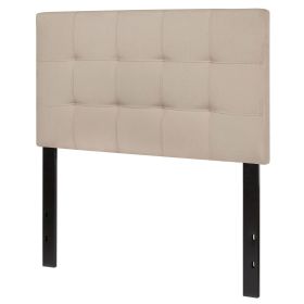 Modern Fabric Upholstered Headboard (Color: Beige Taupe, size: Twin)