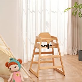 Wooden Double-layer Solid Wood Baby Height Chair (Option: Natural)