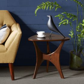 Triangle Wood Side Table (Color: as Pic)