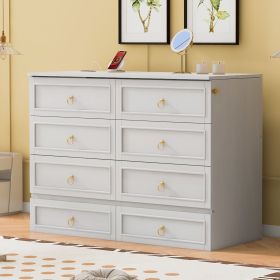 Full Size Murphy Bed with Large Drawers,White (Color: as Pic)