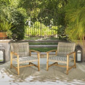 HAMPTON WOOD   WICKER CLUB CHAIR (Option: NaturalGrey)