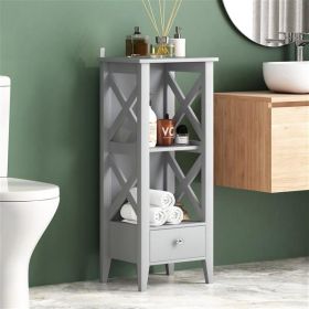 Drawer Style Storage Rack (Color: Grey)